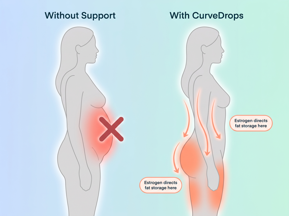 It Goes to Your Hips and Thighs, Not Your Stomach and Waist